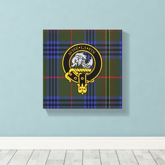 Toile Écran Kennedy Scottish Crest et Tartan Canvas (Insitu (Plancher de Bois))
