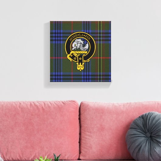 Toile Écran Kennedy Scottish Crest et Tartan Canvas (Insitu(Salon))