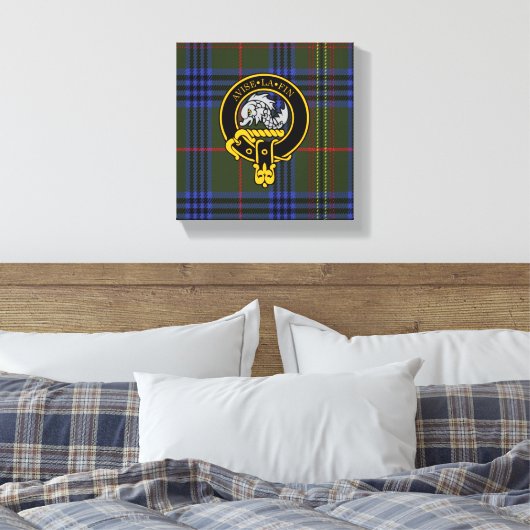 Toile Écran Kennedy Scottish Crest et Tartan Canvas (Insitu(Chambre))