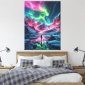 Toile Écran Magic Northern Lights (Insitu(Chambre))