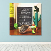 Toile Écran solaire et Margaritas (Insitu (Plancher de Bois))