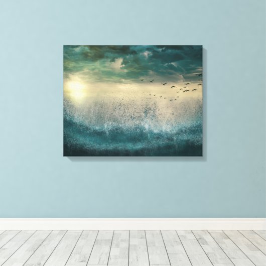 Toile Écraser des vagues (Insitu (Plancher de Bois))