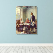 Toile Écrire la Déclaration d'indépendance (USA) (Insitu (Plancher de Bois))