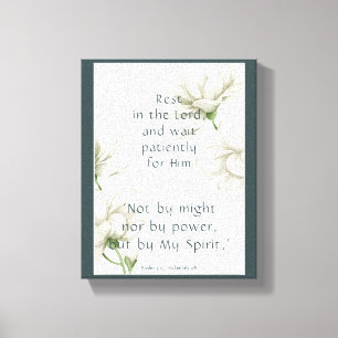 Toile Écriture biblique Encouragement Citations Fleur bl