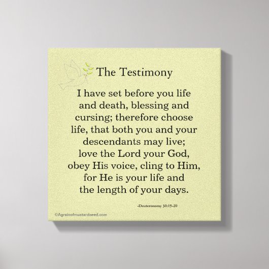 Toile Écriture biblique Inspiration (Recto)