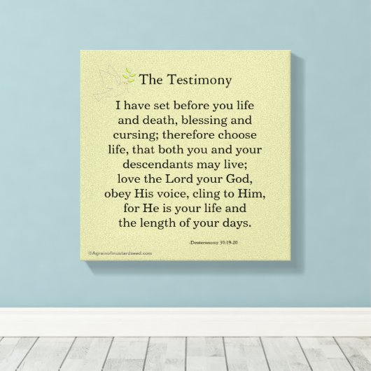 Toile Écriture biblique Inspiration (Insitu (Plancher de Bois))