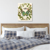 Toile écriture bohème papillon botanique français (Insitu(Chambre))