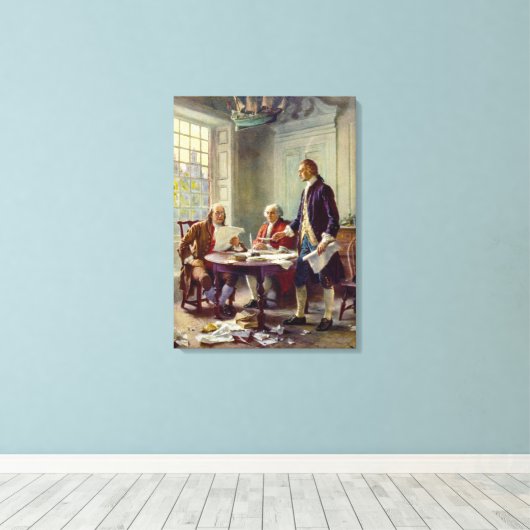 Toile Écriture de la Déclaration d'indépendance 1776 (Insitu (Plancher de Bois))