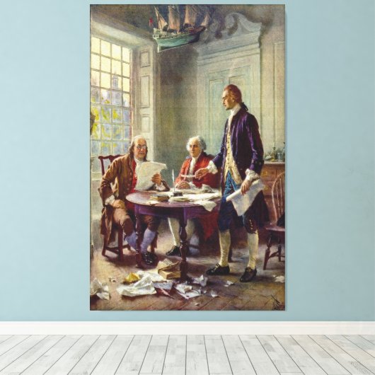 Toile Écriture de la Déclaration d'indépendance par Ferr (Insitu (Plancher de Bois))