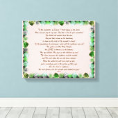 Toile Écriture, Psaume 11, Verse de la Bible, (Insitu (Plancher de Bois))