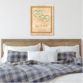 Toile Écriture Romantique Rustique Mariage (Insitu(Chambre))
