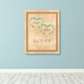 Toile Écriture Romantique Rustique Mariage (Insitu (Plancher de Bois))