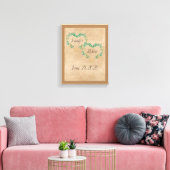 Toile Écriture Romantique Rustique Mariage (Insitu(Salon))