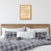 Toile Écriture Romantique Rustique Mariage (Insitu(Chambre))