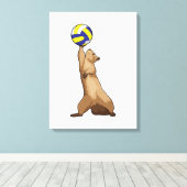 Toile Écureuil avec volleyball (Insitu (Plancher de Bois))