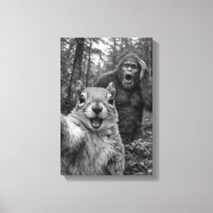 Toile Écureuil Bigfoot Selfie Surpris