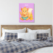 Toile Écureuil & Canard, do-it-yourself Nom Blanc, Lavan (Insitu(Chambre))