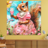 Toile Écureuil en robe rose (Insitu(Salon))