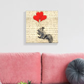 Toile Écureuil et ballons cardiaques (Insitu(Salon))