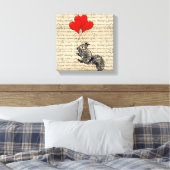 Toile Écureuil et ballons cardiaques (Insitu(Chambre))
