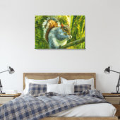 Toile Écureuil impressionniste dans le feuillage foresti (Insitu(Chambre))