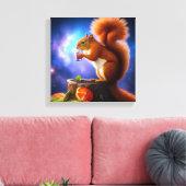 Toile Écureuil ivre avec un cocktail (Insitu(Salon))