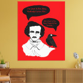 Toile Edgar Allan Poe Boy et Raven (Insitu(Salon))