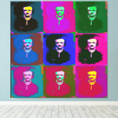 Toile Edgar Allan Poe Pop Art (Insitu (Plancher de Bois))