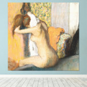 Toile Edgar Degas | Après le bain, femme Sécher le cou (Insitu (Plancher de Bois))