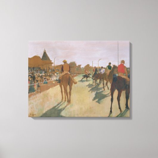 Toile Edgar Degas | Chevaux de course devant les Stands (Recto)