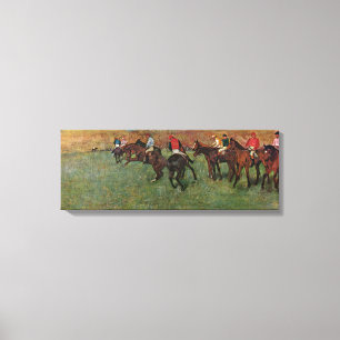 Toile Edgar Degas - course de cheval avant le début