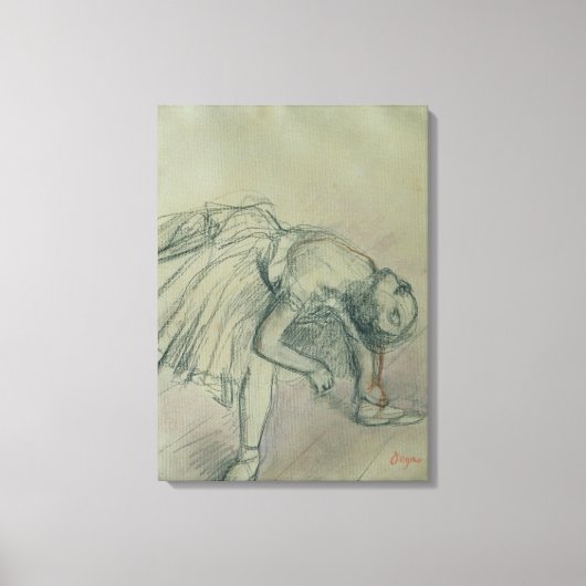 Toile Edgar Degas | Dancer Fixing her Slipper, c.1865 (Recto)