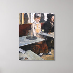 Toile Edgar Degas - Dans un Café / L'Absinthe