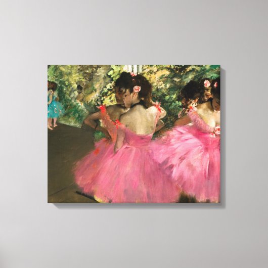 Toile Edgar Degas - Danseurs en rose (Recto)