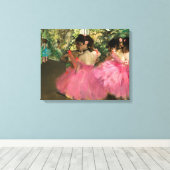 Toile Edgar Degas - Danseuses en rose (Insitu (Plancher de Bois))