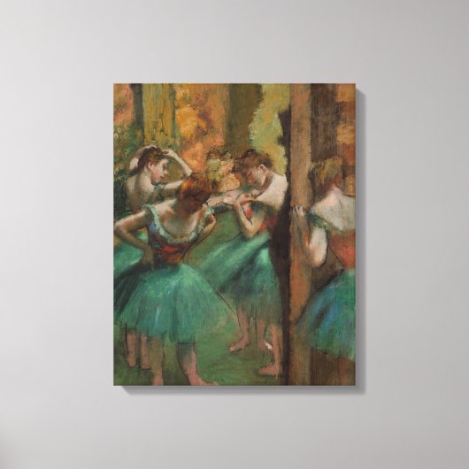 Toile Edgar Degas Danseuses Rose et Vert (Recto)