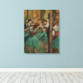 Toile Edgar Degas Danseuses Rose et Vert (Insitu (Plancher de Bois))