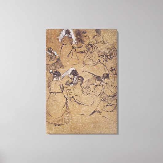 Toile Edgar Degas | Douze études sur les femmes en costu (Recto)