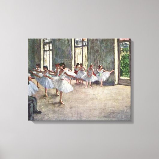 Toile Edgar Degas - Répétition de ballet (Recto)