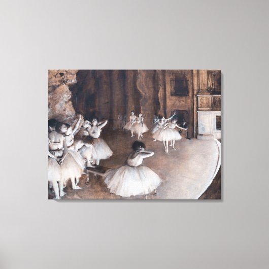 Toile Edgar Degas - Répétition de ballet sur scène (Recto)