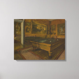 Toile Edgar Degas - Salle de billard à Menil-Hubert