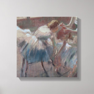 Toile Edgar Degas trois danseurs se préparant à la
