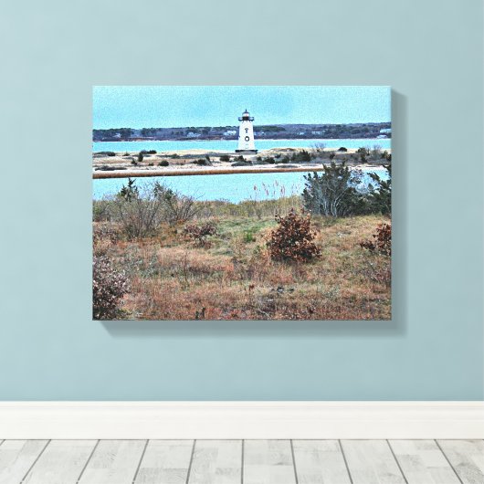 Toile Edgartown Lighthouse, Martha's Vineyard MA (Insitu (Plancher de Bois))
