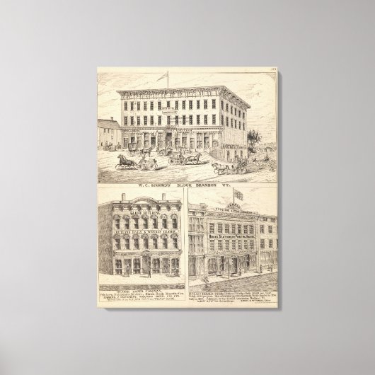 Toile Édifice du WC Simond à Brandon (Recto)