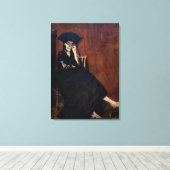 Toile Edouard Manet - Berthe Morisot avec ventilateur (Insitu (Plancher de Bois))