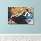 Toile Edouard Manet - Dame aux Éventails (Insitu (Plancher de Bois))