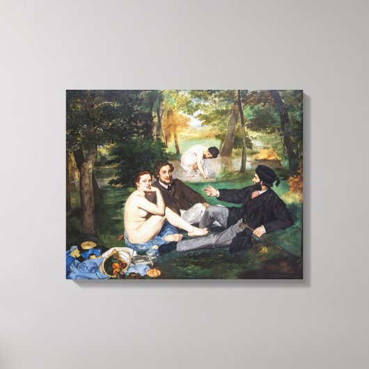 Toile Edouard Manet - Le déjeuner sur l'herbe (Recto)