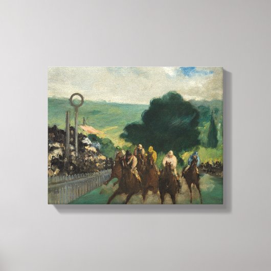 Toile Edouard Manet - Les courses à Longchamp (Recto)