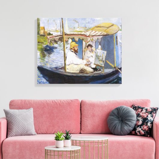 Toile Edouard Manet - Monet dans son Studio Boat (Insitu(Salon))