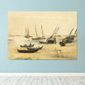 Toile Edouard Manet | Plage, Marée basse (Insitu (Plancher de Bois))